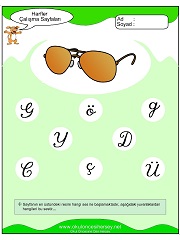 G Sesi Çalışma Sayfaları